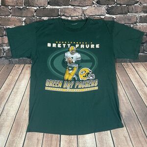Vintage Brett Favre Green Bay Packers T-Shirt Size L/XL NFL Players QB